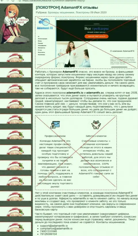 Обзор Адамант ФХ с описанием всех признаков противозаконных действий