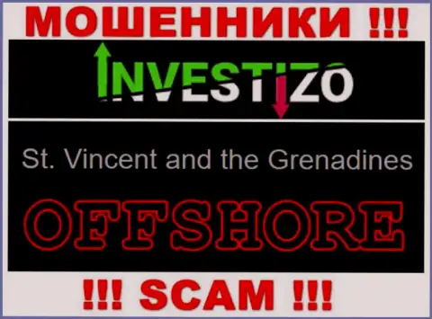 Т.к. Investizo имеют регистрацию на территории St. Vincent and the Grenadines, украденные финансовые вложения от них не вернуть