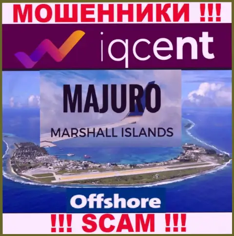 Регистрация Ай Кью Цент на территории Маджуро, Маршалловы Острова, способствует обворовывать людей