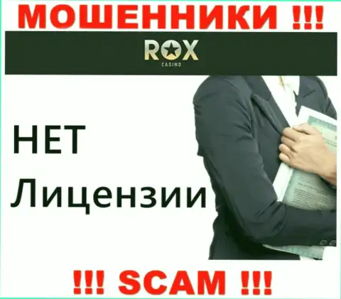 Не имейте дел с обманщиками RoxCasino, у них на web-ресурсе не размещено информации о лицензии компании