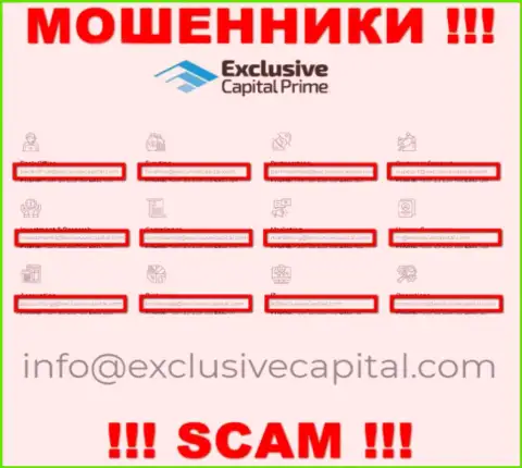 На электронный адрес, расположенный на веб-сайте мошенников Эксклюзив Капитал, писать сообщения очень рискованно - это ЖУЛИКИ !!!