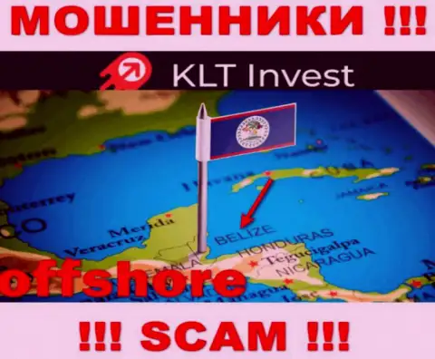 KLT Invest беспрепятственно оставляют без средств, поскольку зарегистрированы на территории - Belize