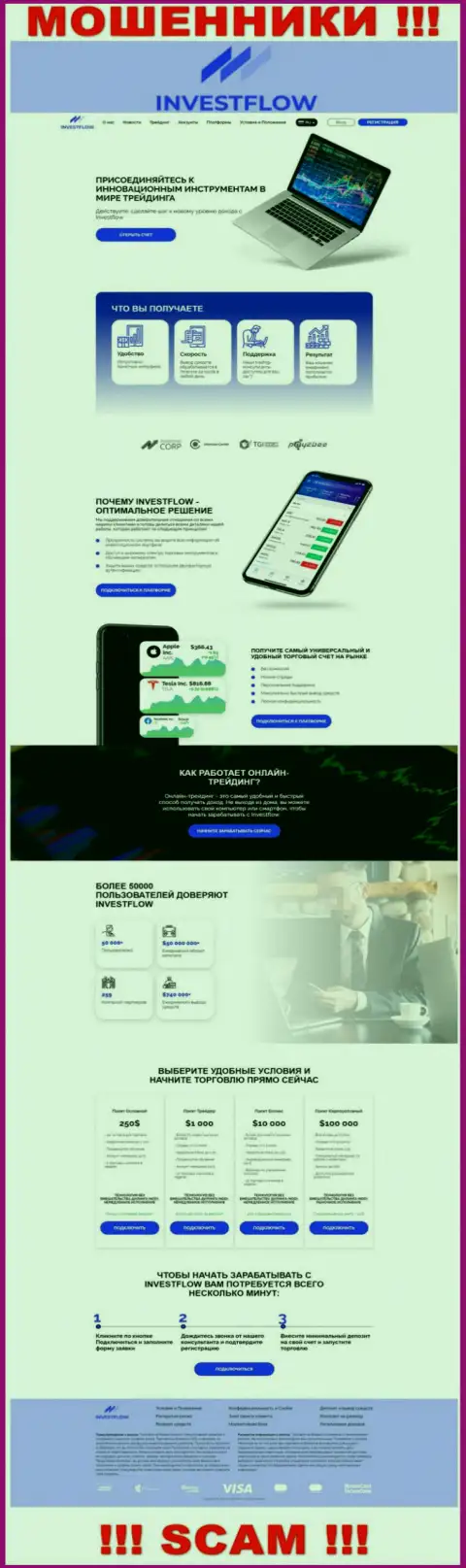 Скриншот официального онлайн-сервиса InvestFlow - Invest-Flow Io