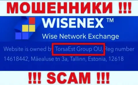 ТорсаЭст Групп ОЮ владеет компанией WisenEx - это МОШЕННИКИ !!!
