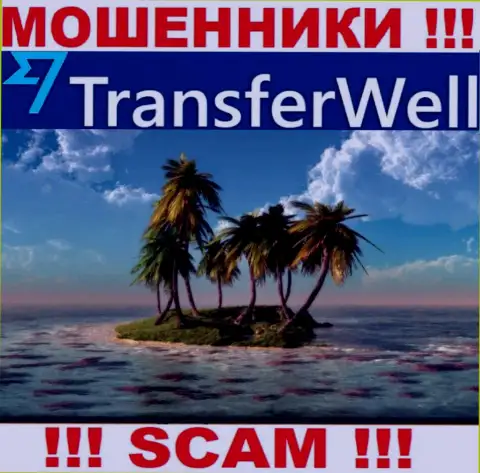 Не угодите в грязные руки internet-мошенников TransferWell Net - не показывают инфу об адресе регистрации