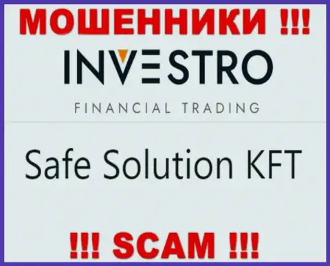 Контора Investro Fm находится под крышей организации Safe Solution KFT