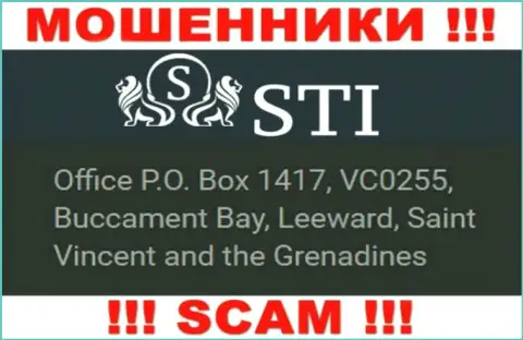 Saint Vincent and the Grenadines - это юридическое место регистрации конторы СТИ