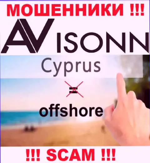 Avisonn намеренно базируются в оффшоре на территории Cyprus - это ВОРЮГИ !!!