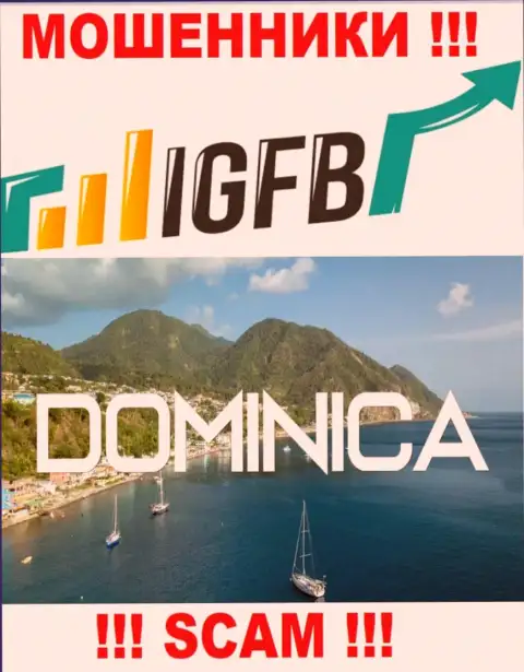 На веб-ресурсе IGFB отмечено, что они обосновались в оффшоре на территории Dominica
