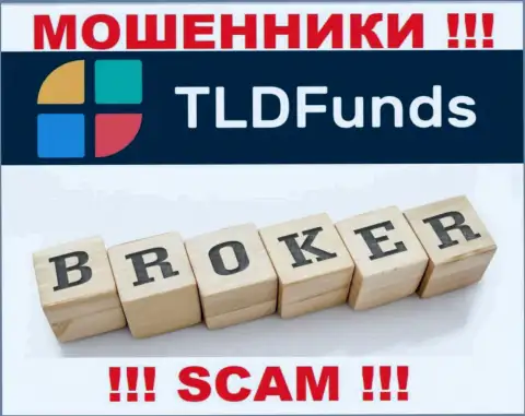 Основная деятельность TLD Funds - Брокер, будьте очень осторожны, промышляют противоправно