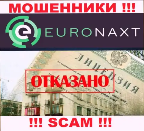 Euro Naxt действуют нелегально - у данных ворюг нет лицензии на осуществление деятельности !!! БУДЬТЕ БДИТЕЛЬНЫ !