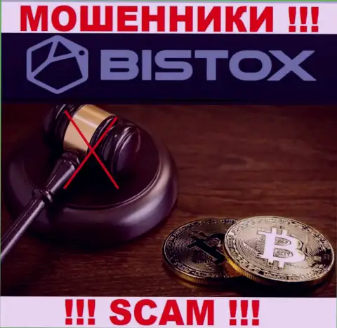 На сайте мошенников Bistox вы не найдете сведений о их регуляторе, его просто НЕТ !!!