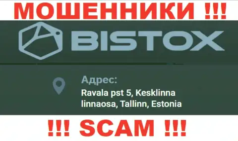 Избегайте работы с Bistox Com - указанные лохотронщики указывают фейковый адрес регистрации