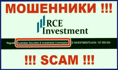 RCEInvestment интернет мошенники и их регулятор: ASIC тоже