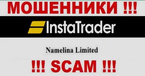 Юридическое лицо конторы ИнстаТрейдер Нет - это Namelina Limited, информация позаимствована с официального сайта