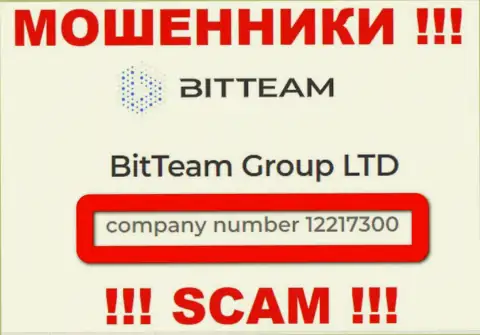Будьте крайне бдительны, присутствие регистрационного номера у BitTeam (12217300) может оказаться заманухой