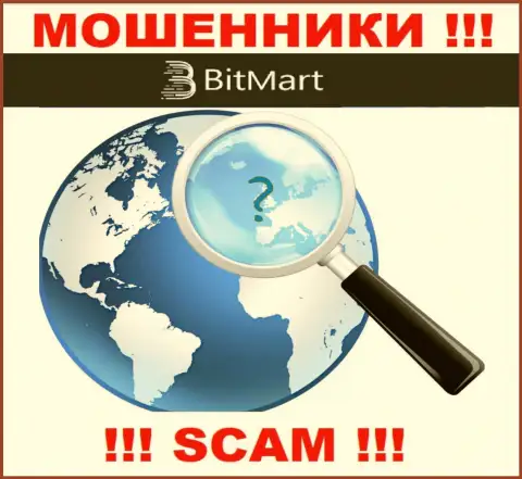 Адрес регистрации BitMart спрятан, в связи с чем не связывайтесь с ними - это internet шулера