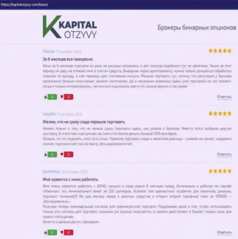 Отзывы клиентов Киехо относительно условий спекулирования этой компании на информационном портале kapitalotzyvy com