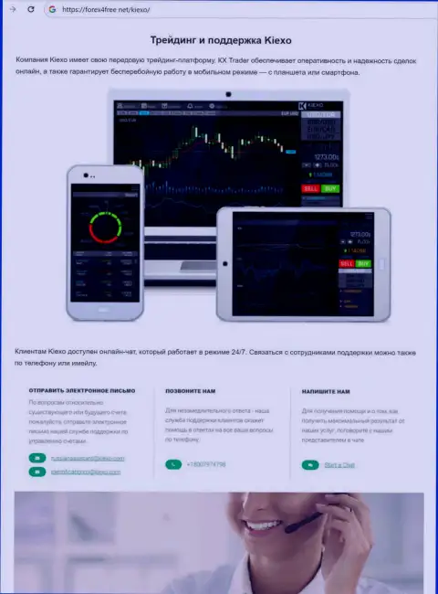 О услугах отдела техподдержки дилинговой организации Киехо Ком в статье на сайте форех4фри нет